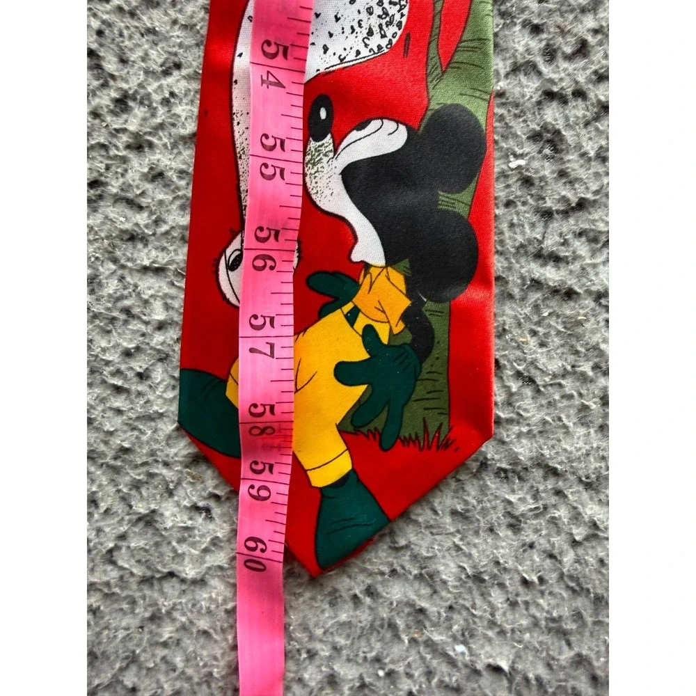Vega Collection Disney Mickey Mouse & Minnie Mouse Graphic Neck Tie Red 60